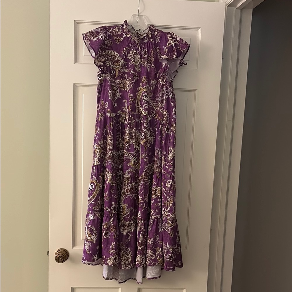 Pinch Purple Paisley Midi Dress